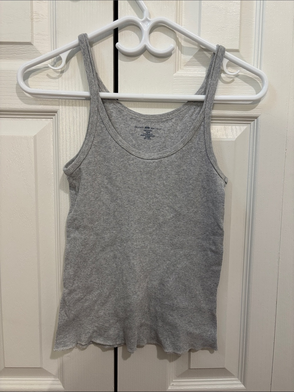 Brandy Melville Gray Ribbed Tank Top